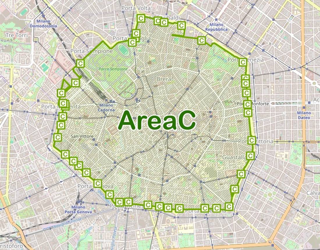 mappa Area C Milano