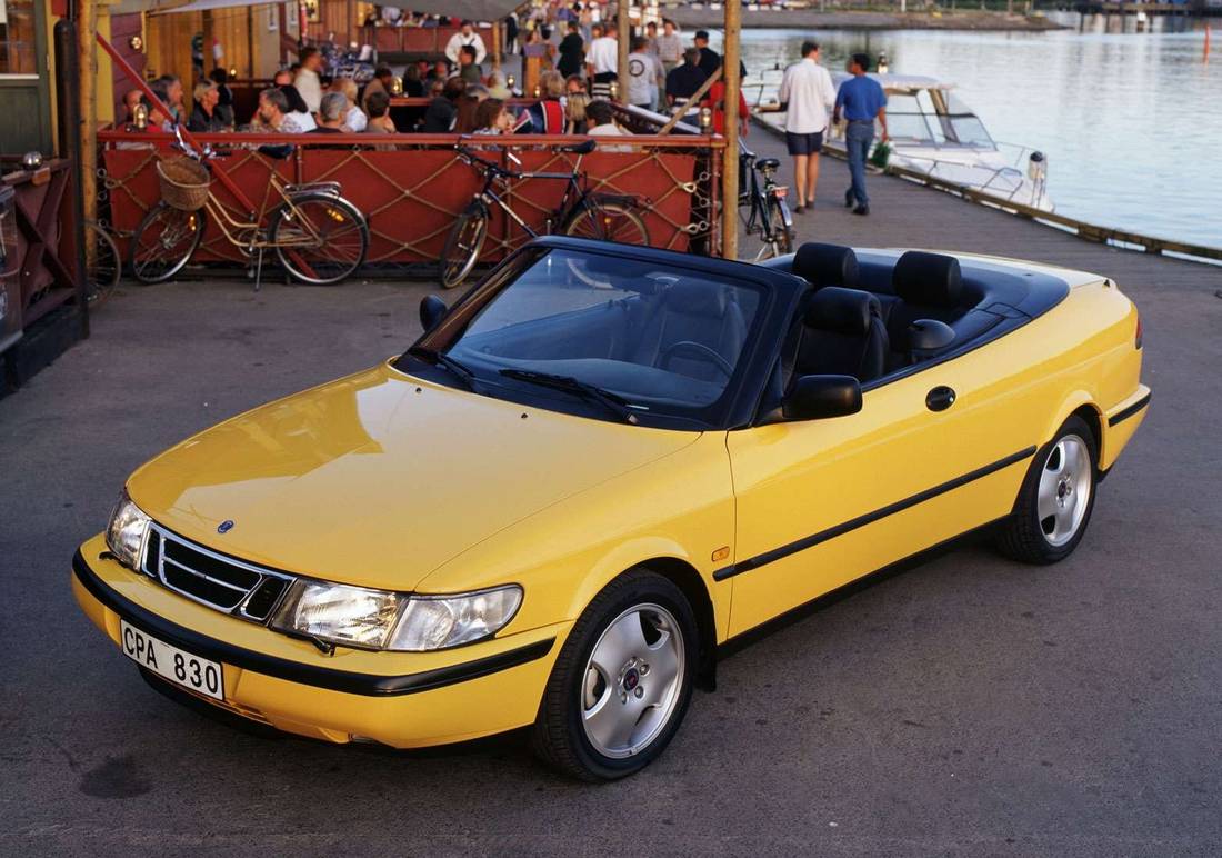 saab-900-cabrio-yellow-front