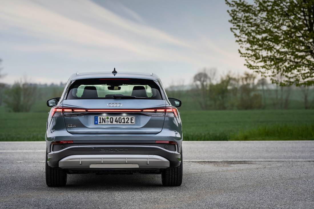 Audi Q4 E-Tron (2023) static, rear view